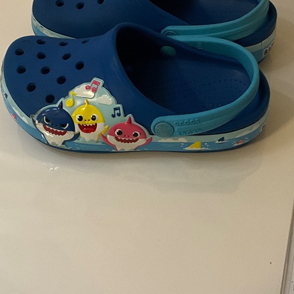 CROCS Kids Blue Sandals with Cartoon Design - Picture 2 of 5